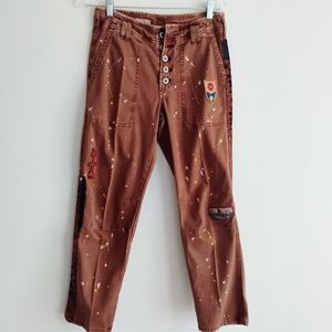 Anthropologie Brown Straight Leg Pants